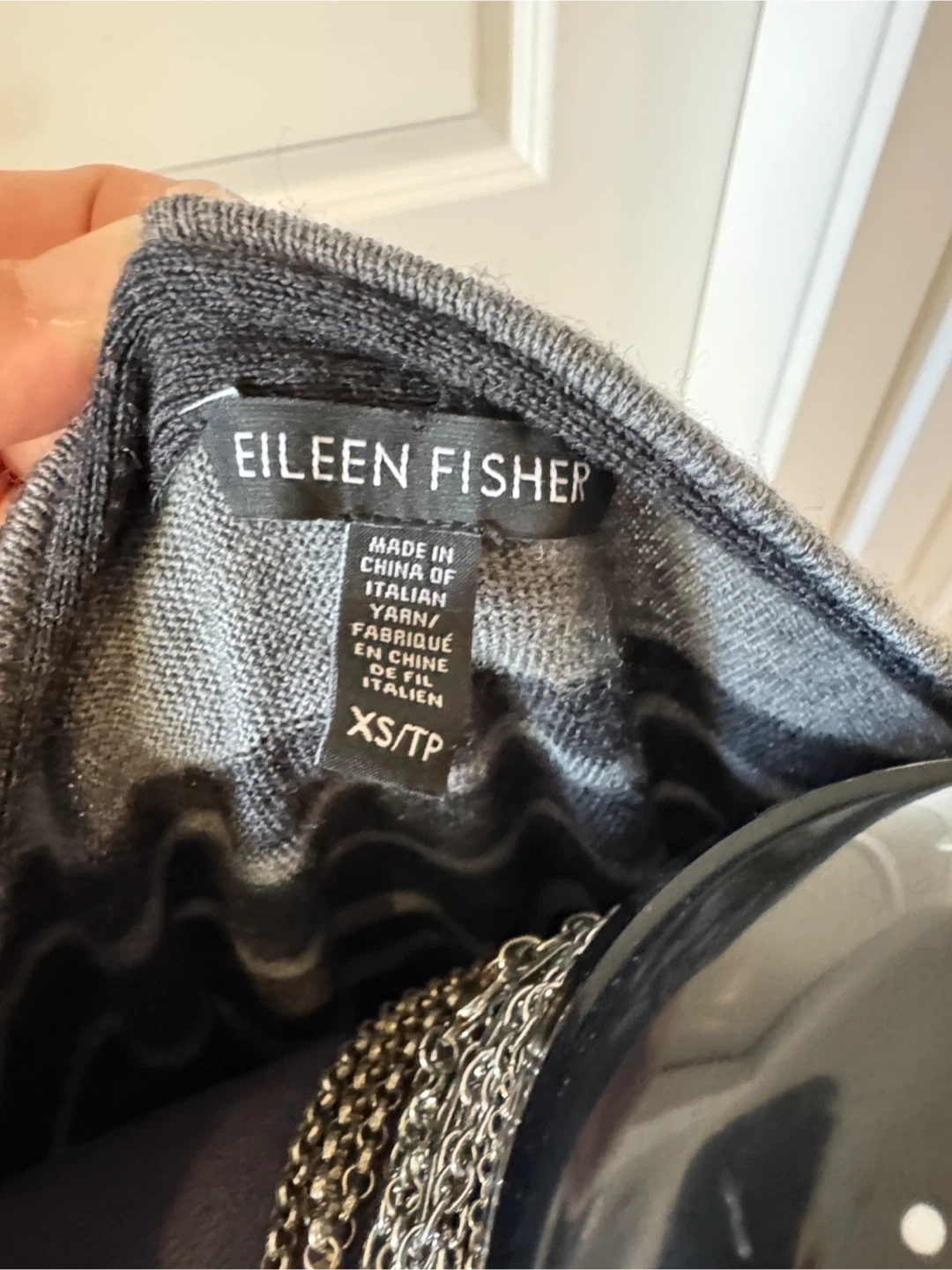 Eileen Fisher Striped Crew Neck Sweater  - size xs (small pick) - photo 2