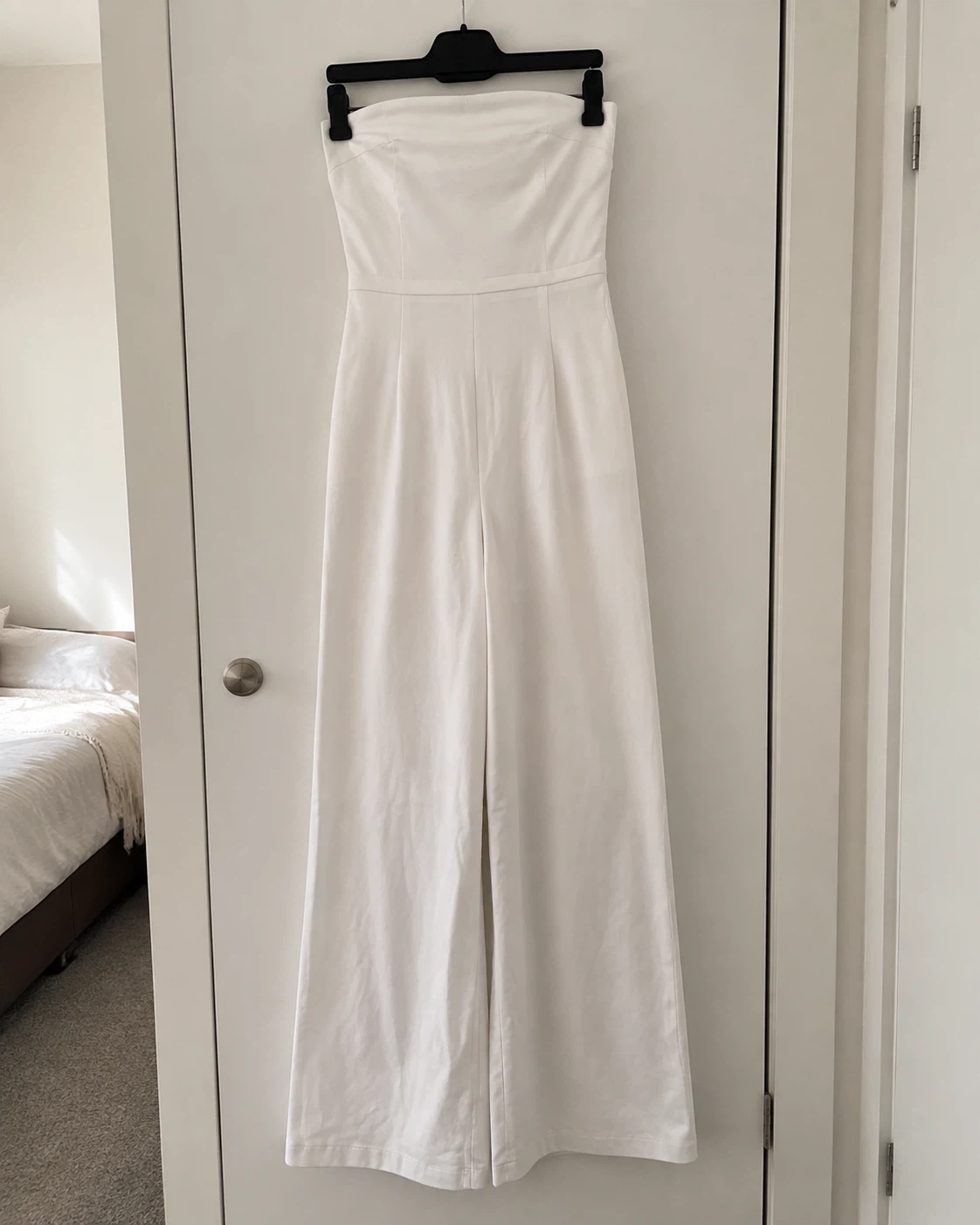 Forever 21 White Strapless Wide Leg Jumpsuit - photo 2
