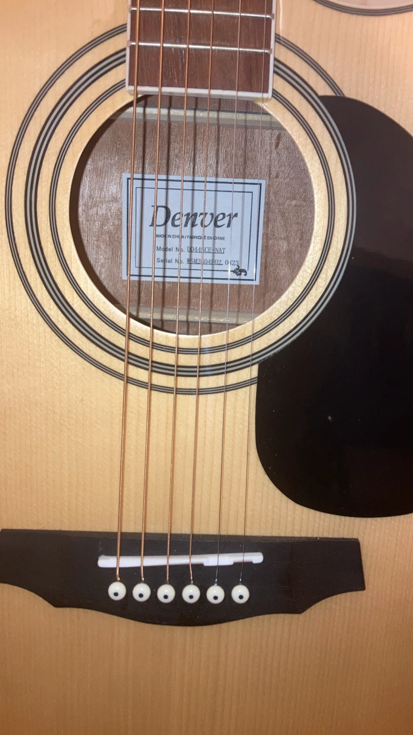 Denver acoustic electric guitar with Levy’s gig bag - photo 2