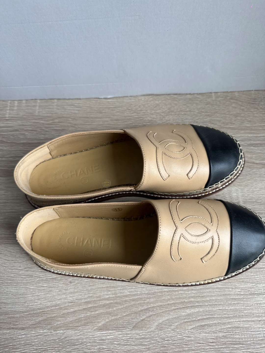 1:1, Chanel Espadrilles - Beige/Black  41.5( suited to appx 39) - photo 3