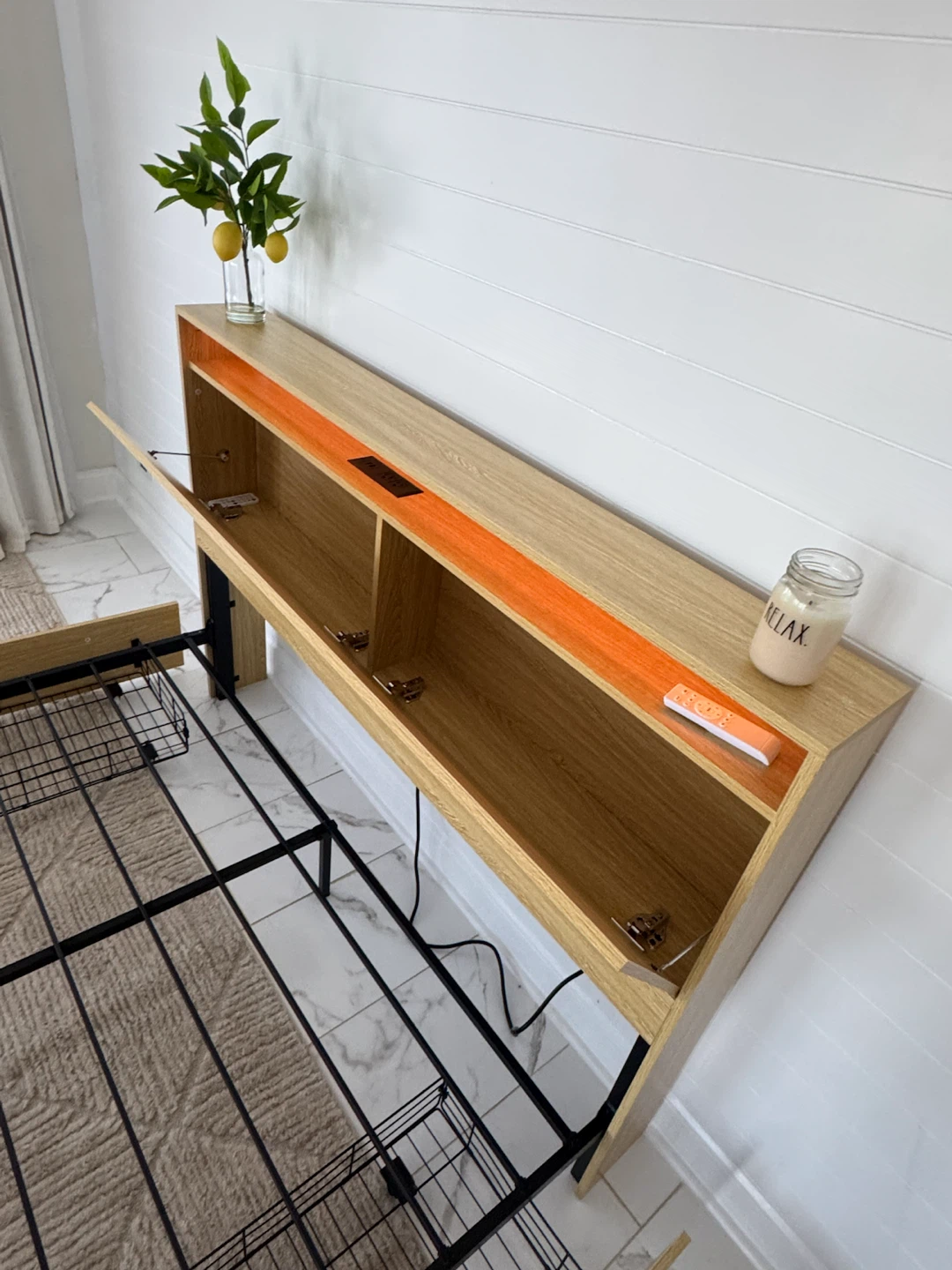 Queen bed with Storage and LED Lights - photo 2