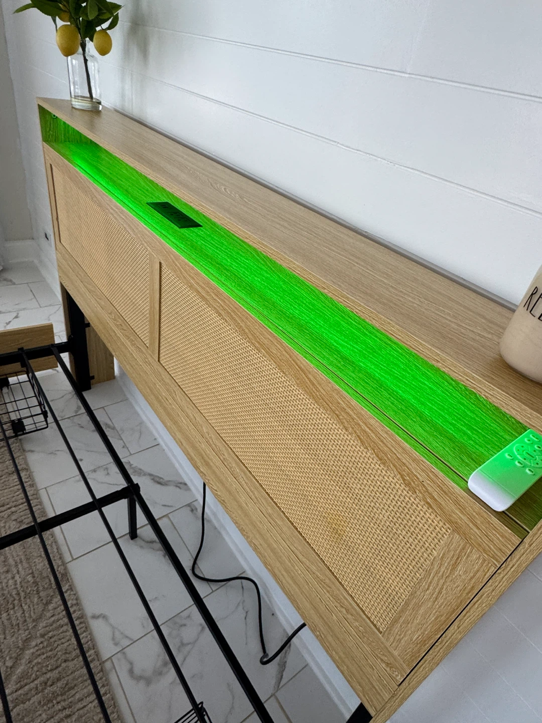 Queen bed with Storage and LED Lights - photo 3