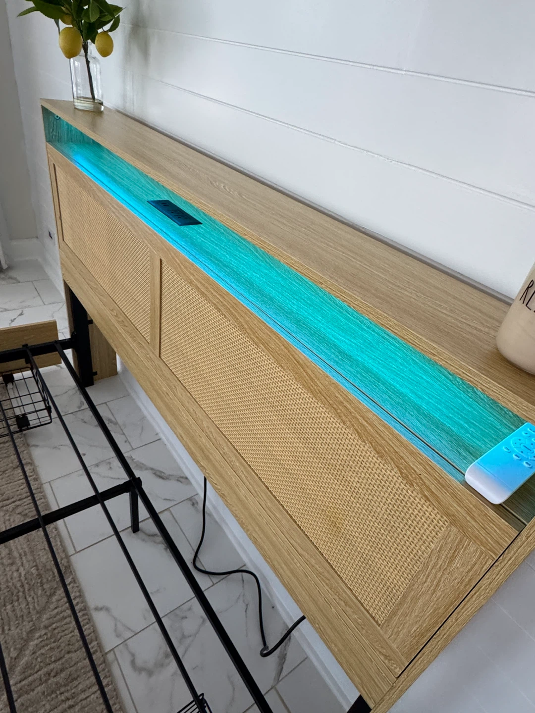 Queen bed with Storage and LED Lights - photo 4