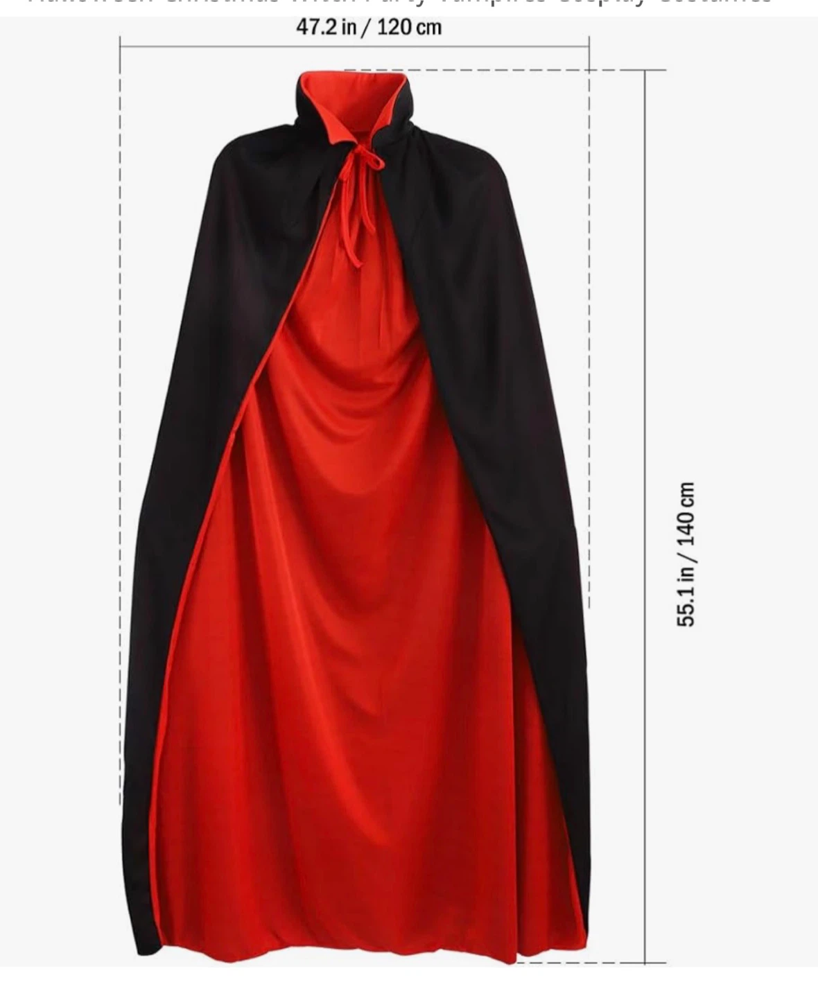 WINOMO Unisex Reversible Hooded Cloak Cape