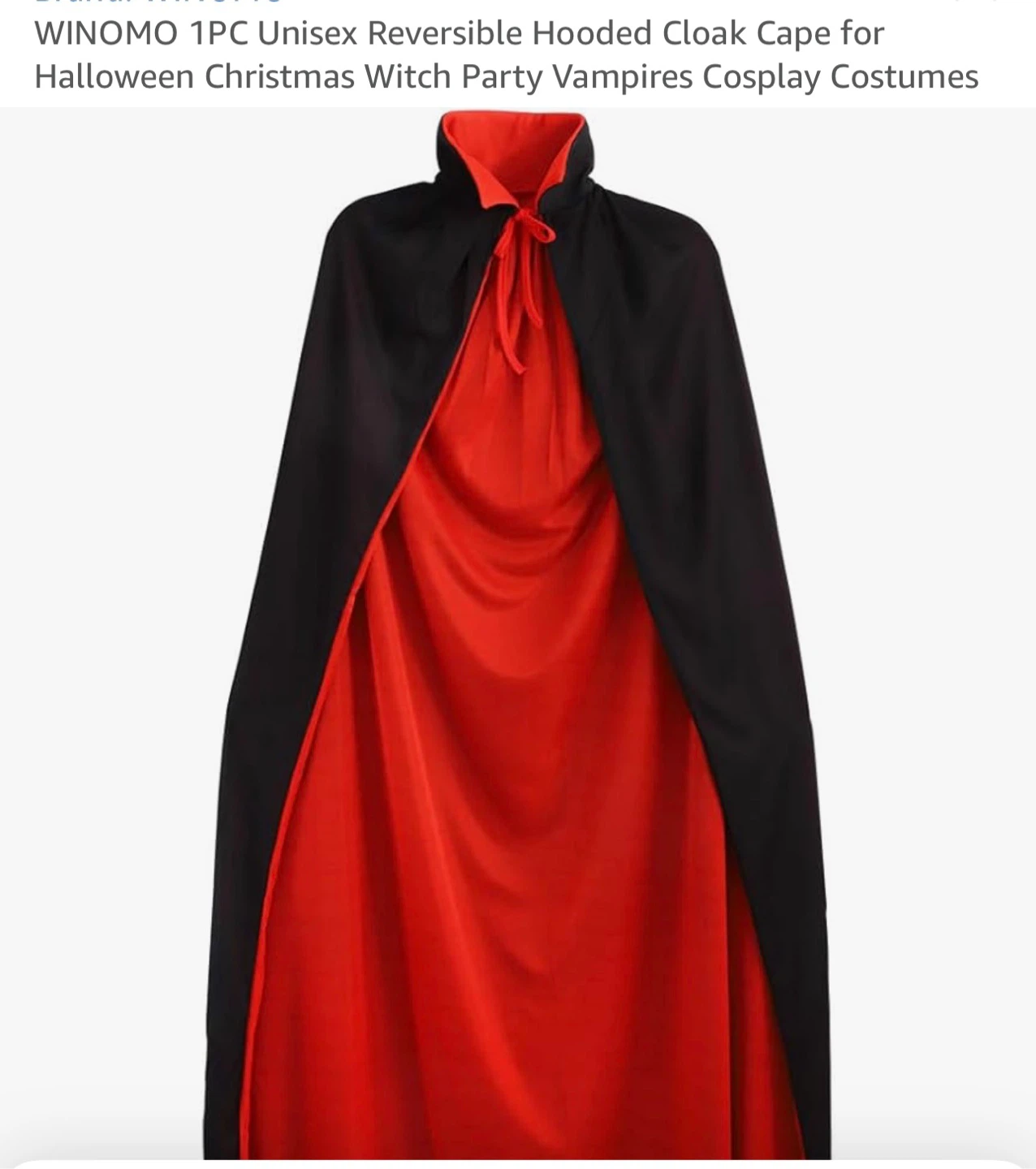 WINOMO Unisex Reversible Hooded Cloak Cape - photo 2