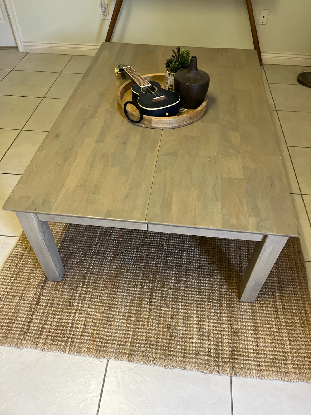 Extendable Japanese Table - Grey Wash Wood