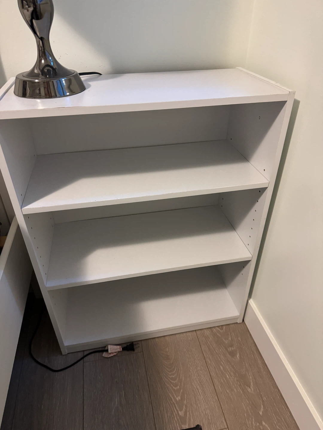 white bookshelf