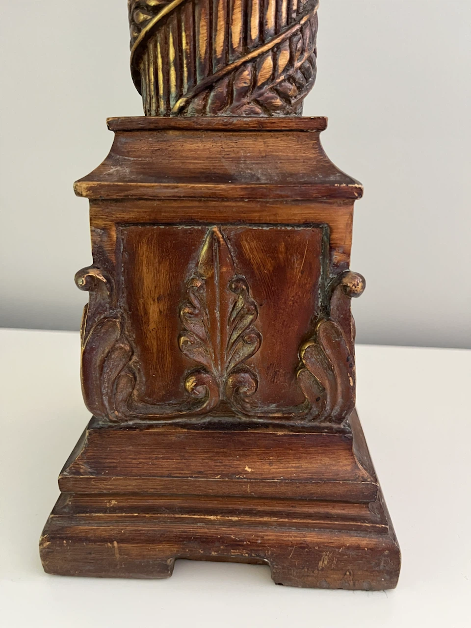 Ornate Decorative Pillar Candle Holder – 15.4” Tall - photo 4