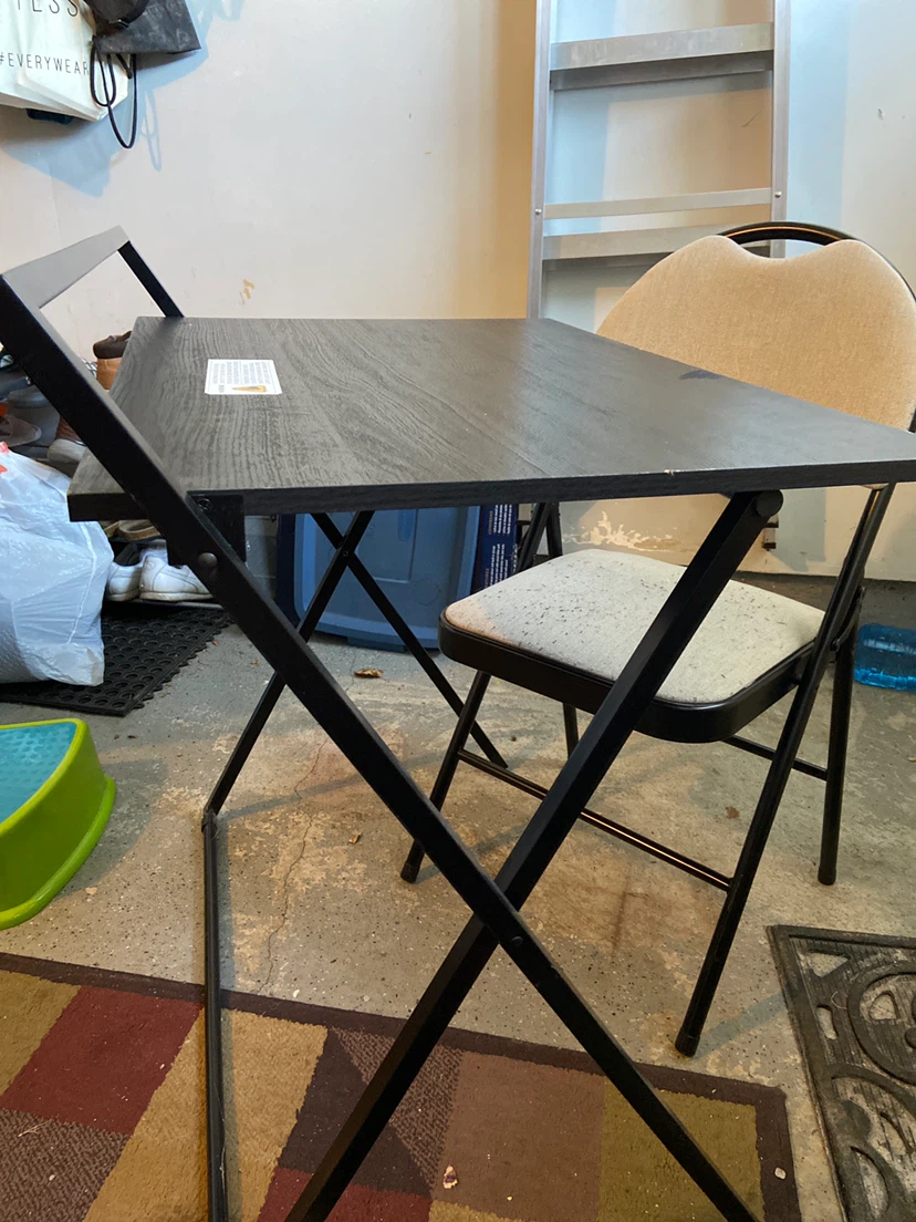 Folding Desk and Chair Set