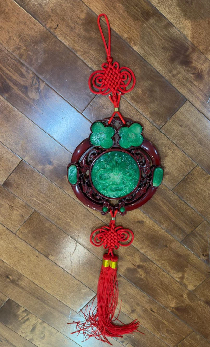 Red and Green Traditional Chinese Hanging Ornament - photo 4