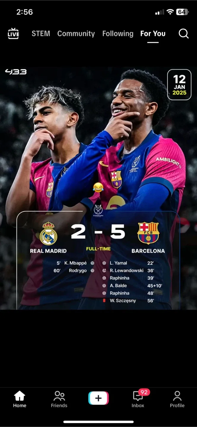 Barcelona vs Real Madrid Football Match Graphic