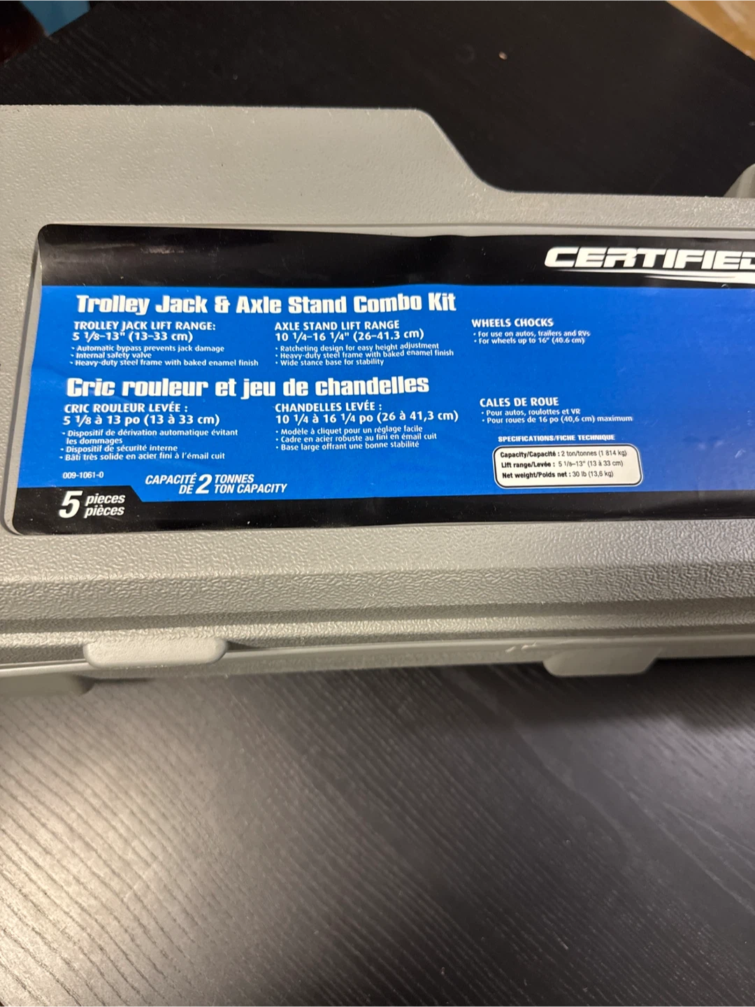 Certified 2 Ton Trolley Jack & Axle Stand Combo Kit