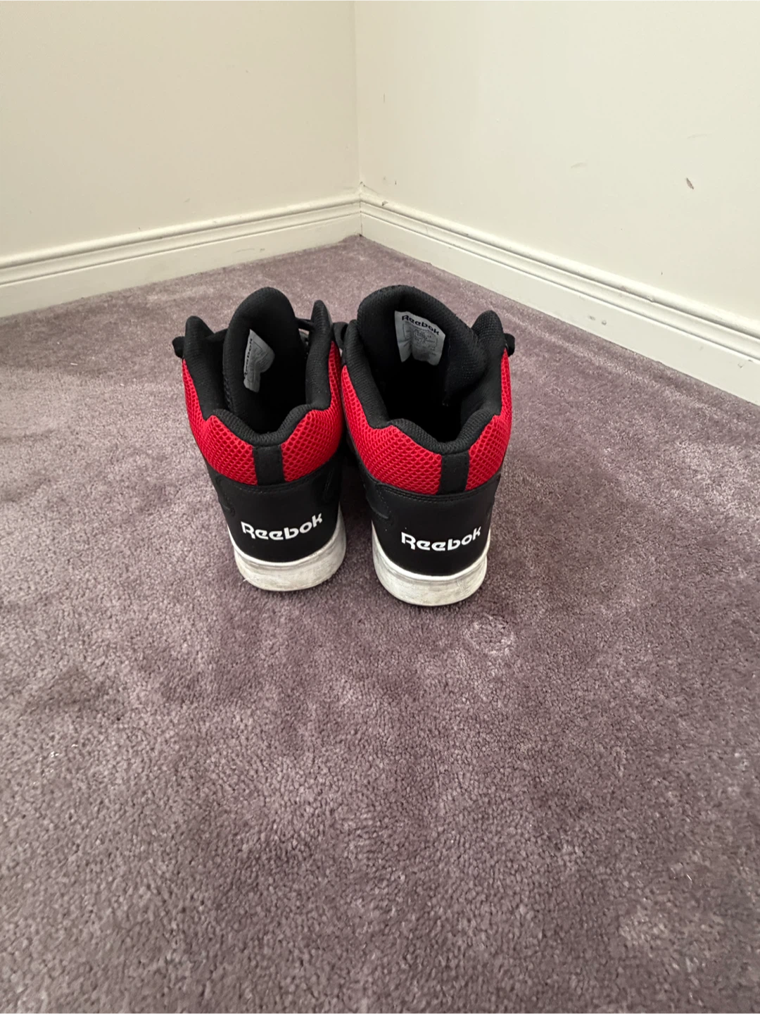 Reebok Black and Red Mid-Top Sneakers - photo 4