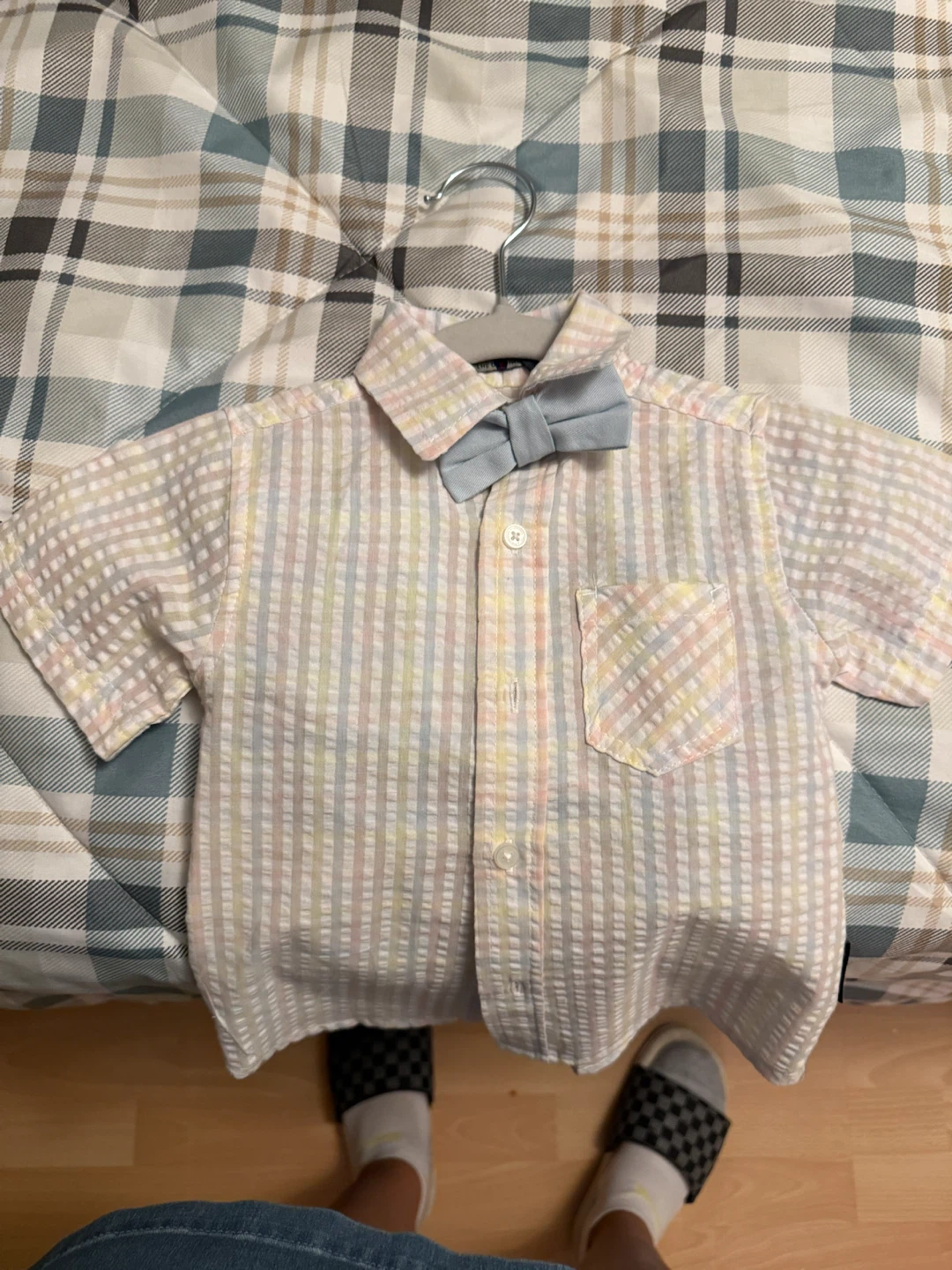 Baby Boys' Button-Up Shirt with Bowtie