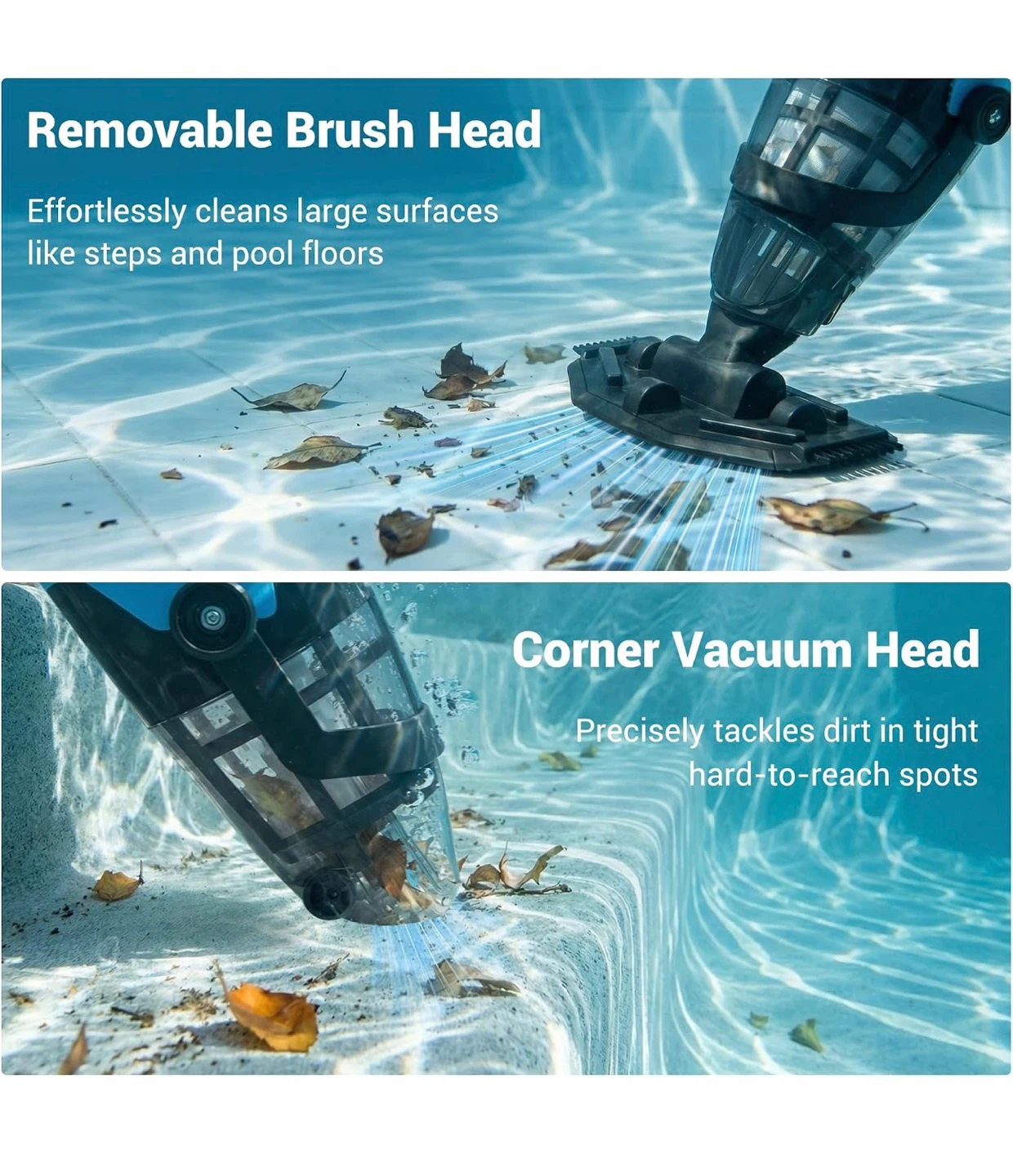 Blue Cordless Pool Vacuum with Extendable Pole - photo 5