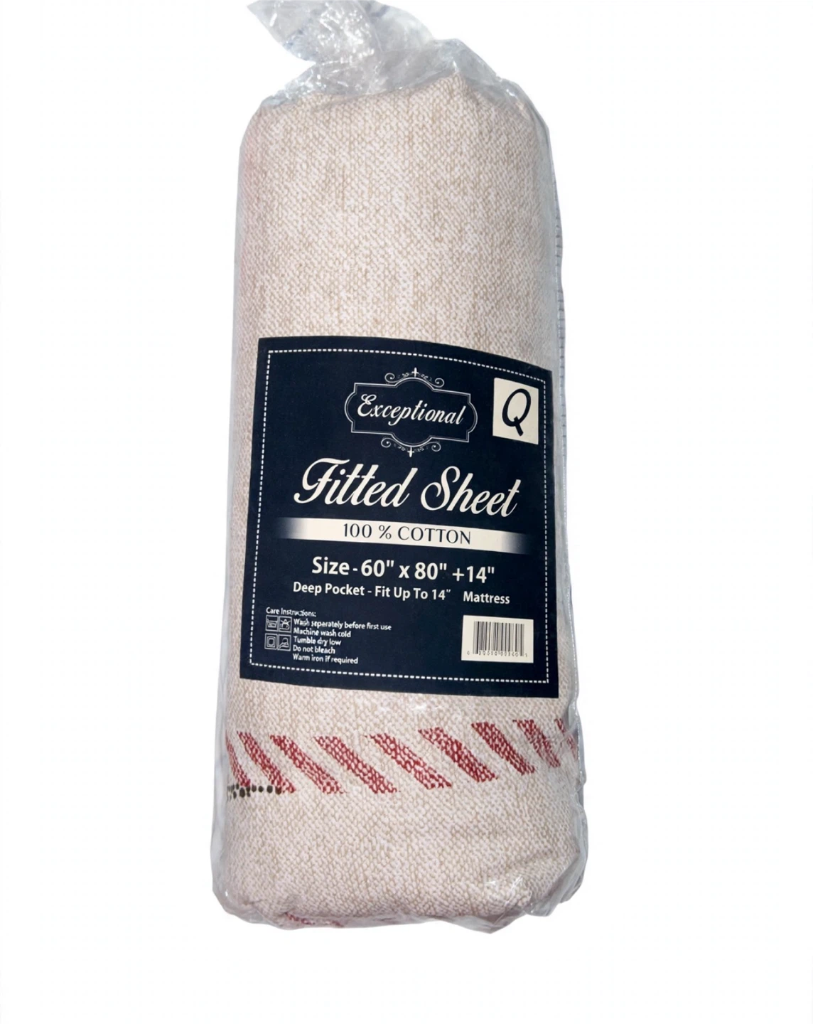 Exceptional Queen Fitted Sheet - 60" x 80" + 14" Deep Pocket
