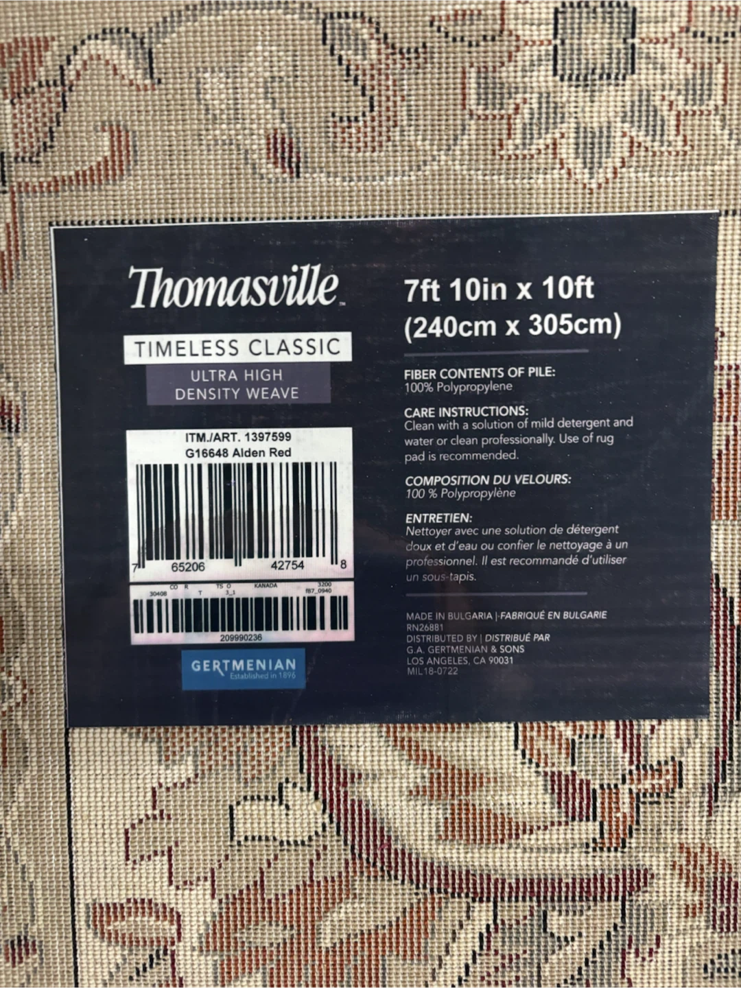 Thomasville Timeless Classic Rug 7ft 10in x 10ft