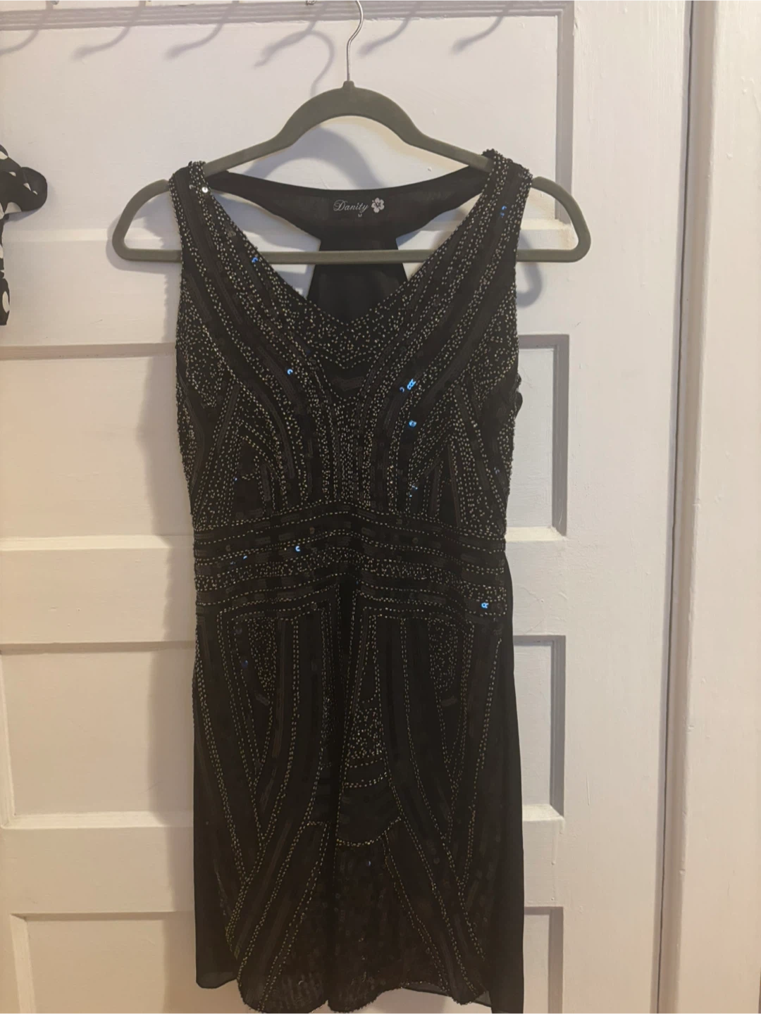Black Embellished Flapper Dress - photo 5