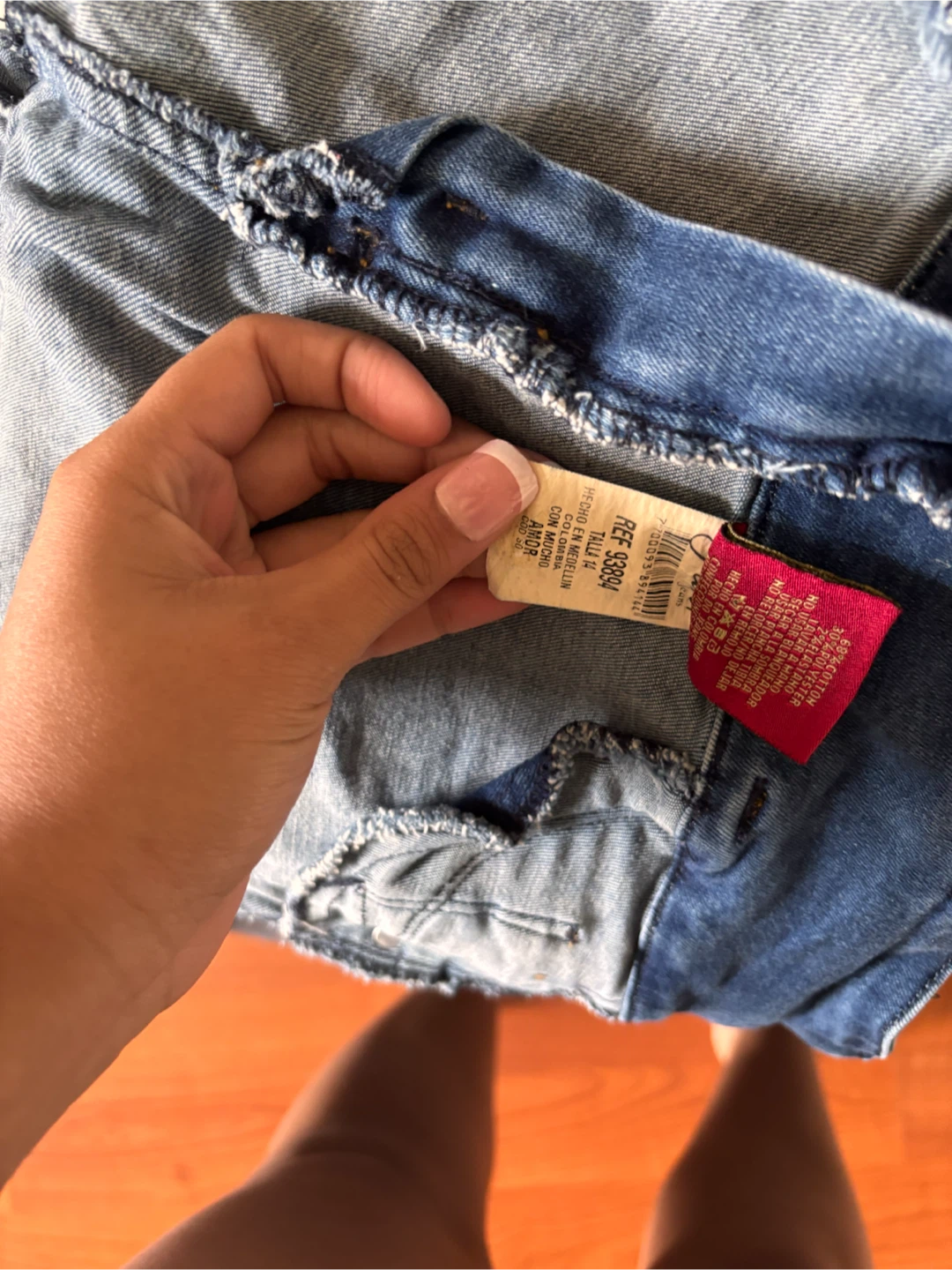 Blue Denim Capri Jeans Size 14