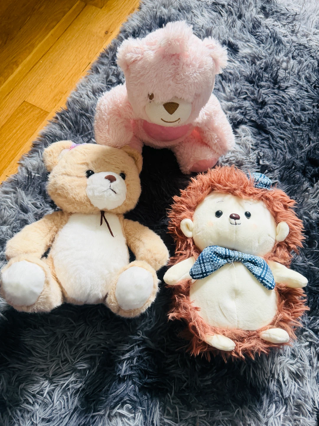 Plush Teddy Bears and Hedgehog Toy Set - photo 2