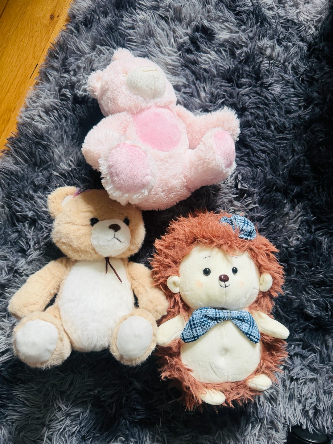 Plush Teddy Bears and Hedgehog Toy Set - photo 3