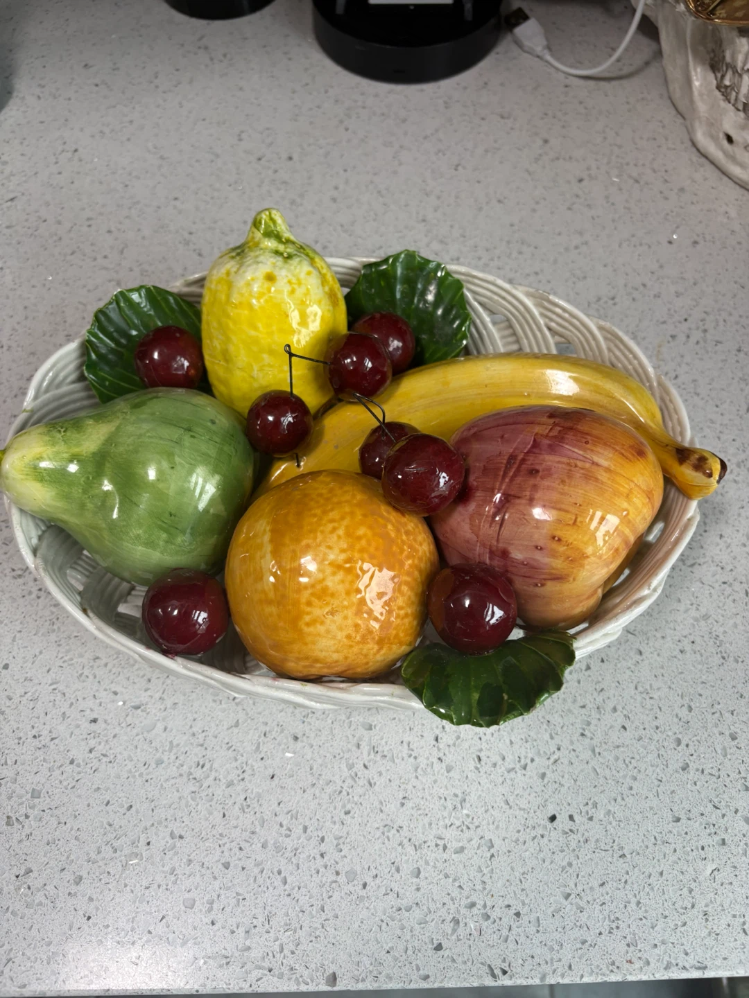 Handmade Italian Ceramic Fruit Basket