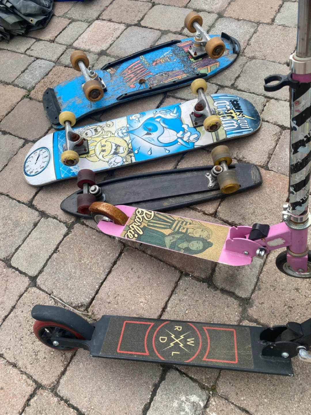 Assorted skateboards and scooters set all for $49