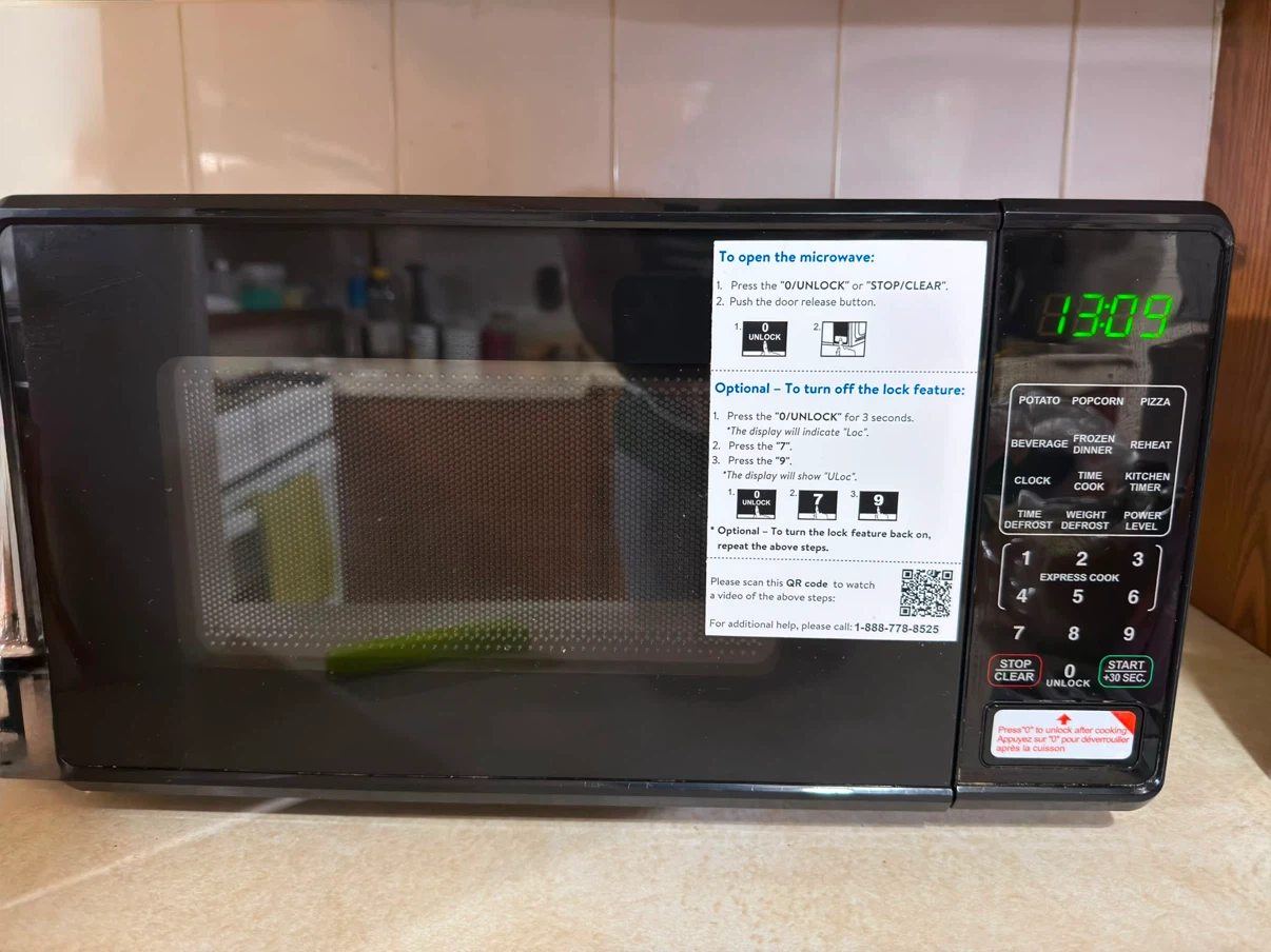 Black Microwave Oven
