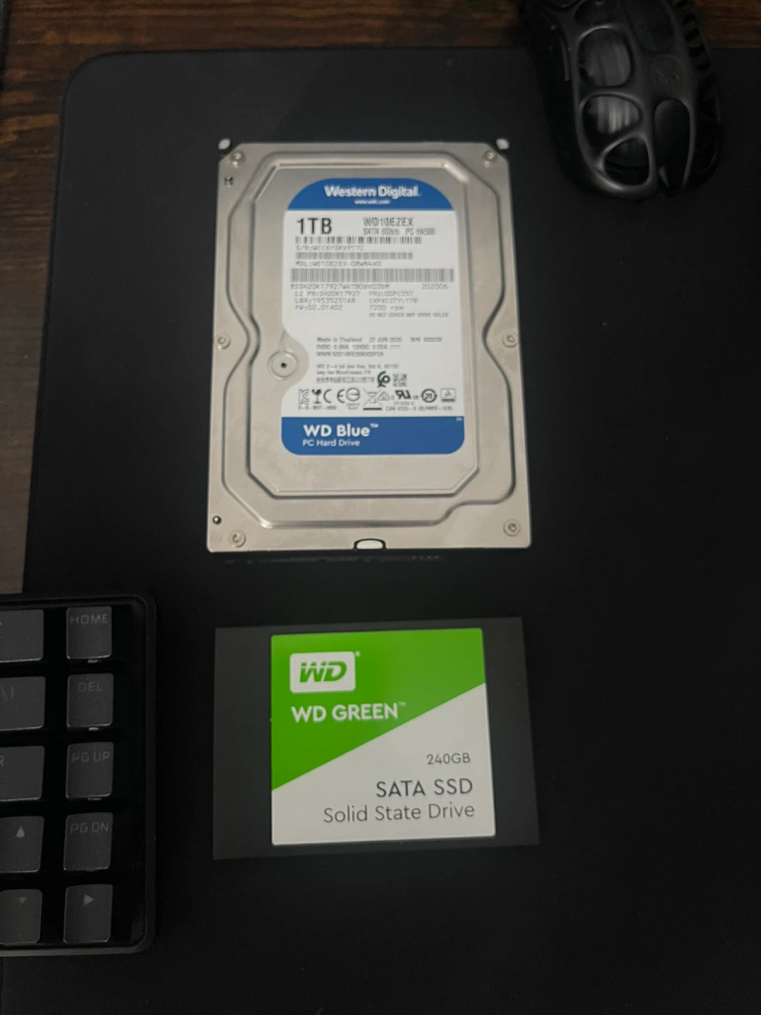 Western Digital 1TB HDD and WD Green 240GB SSD