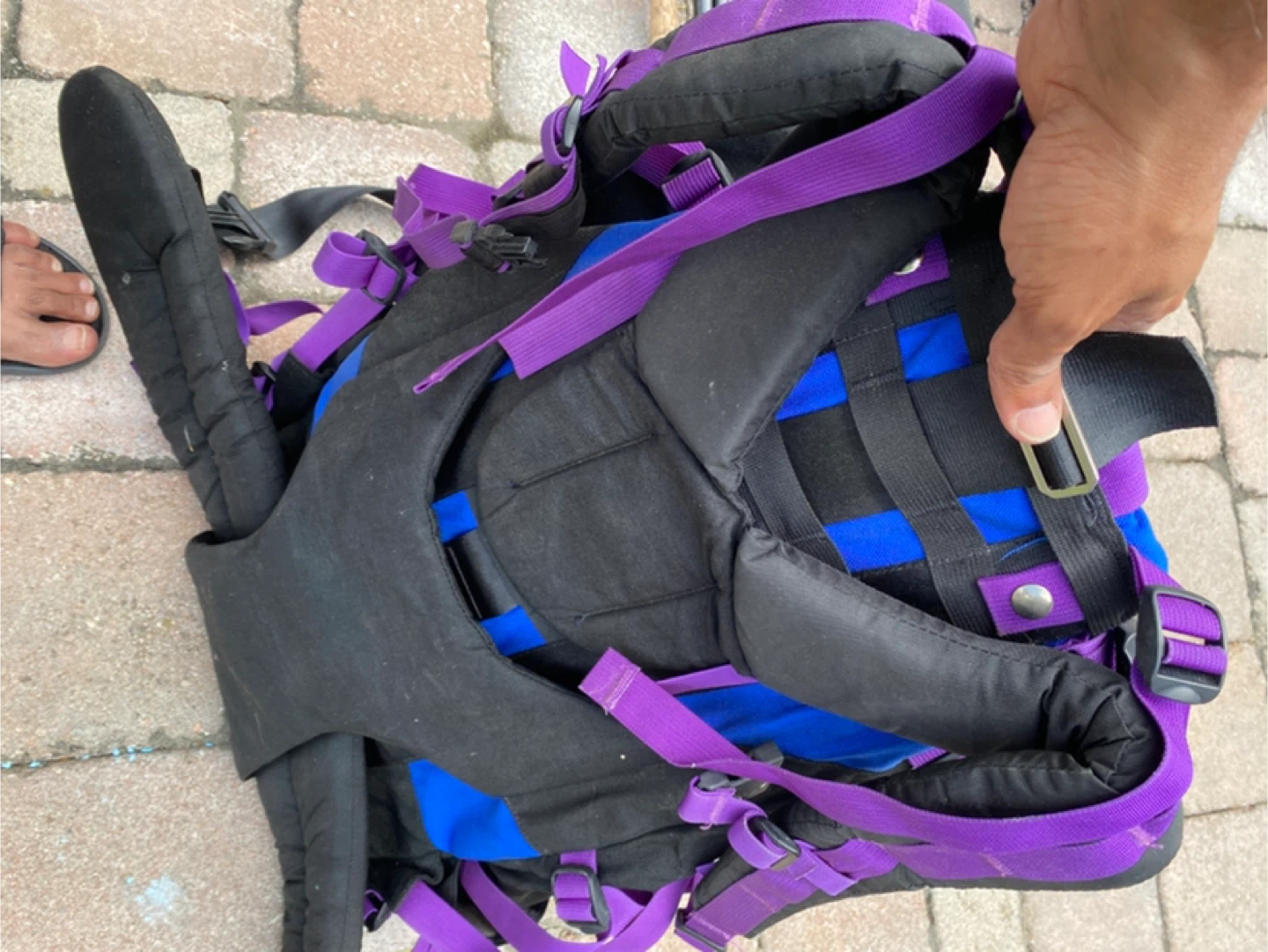 Serratus Blue and Purple Hiking Backpack - photo 3