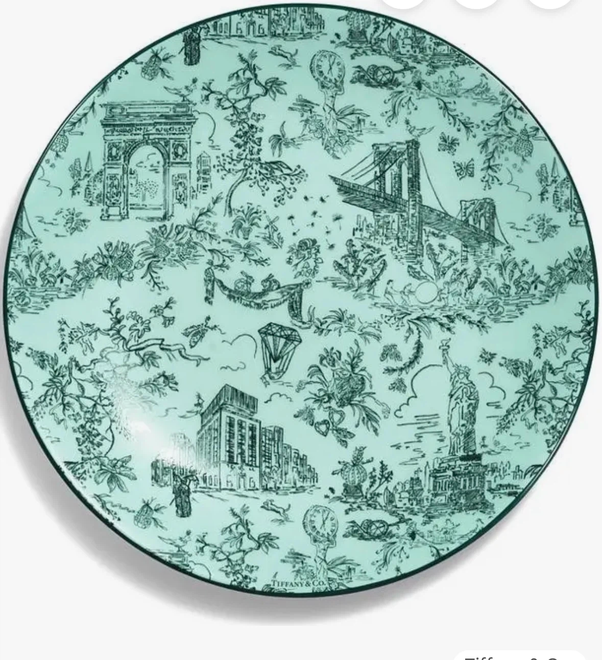 Tiffany & Co. "New York Scenes" Salad Plate