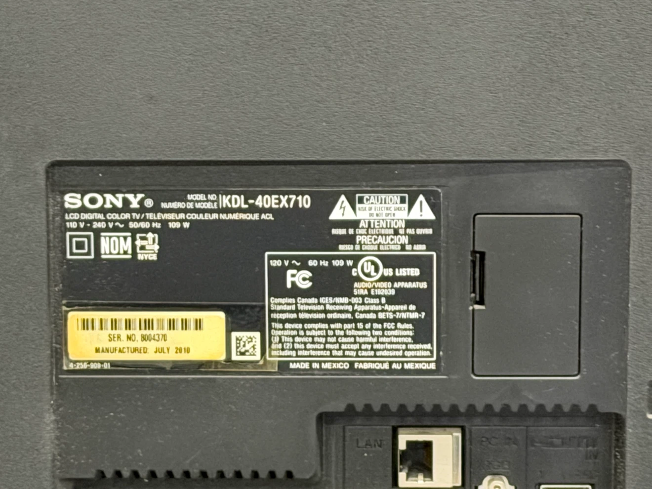 Sony Bravia 40” TV (KDL-40EX710) + Wall Mount - photo 5