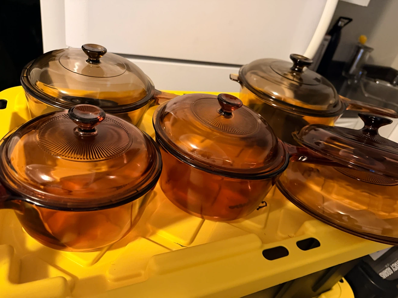 Vision Ware Glass Cookware Set Amber