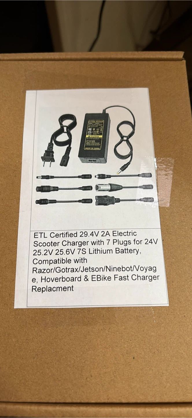 29.4V 2A Electric Scooter Charger with 7 Plugs