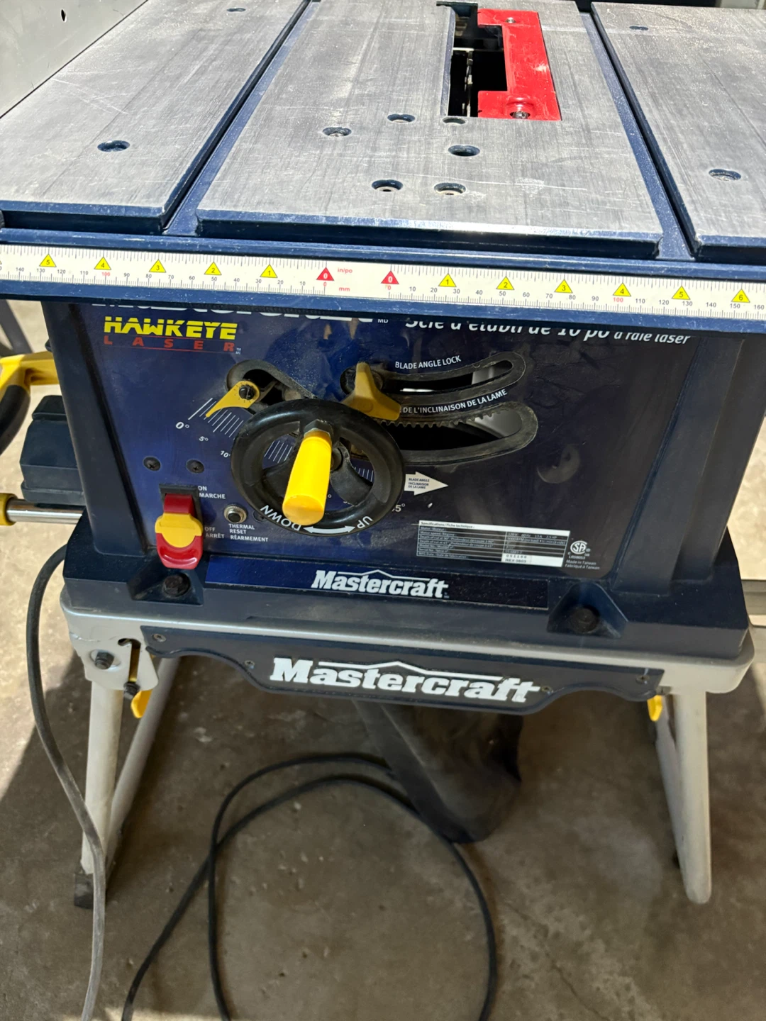Mastercraft table saw with rolling stand - photo 2