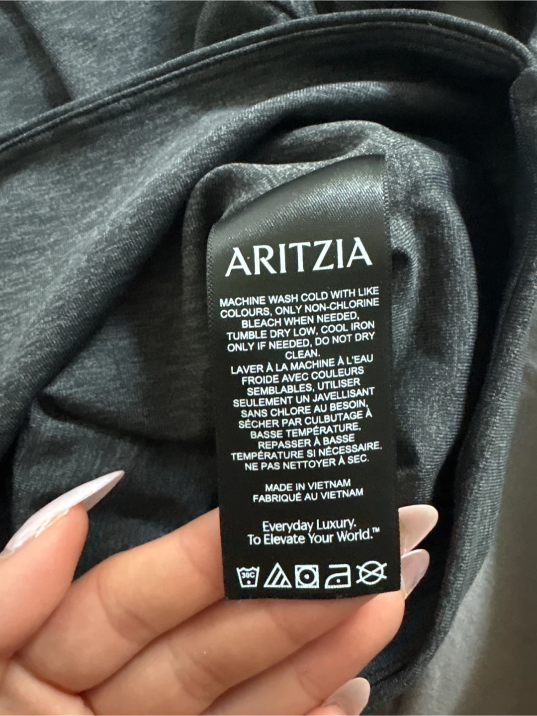 ARITZIA Contour Long Sleeve Top - Grey XS - photo 3
