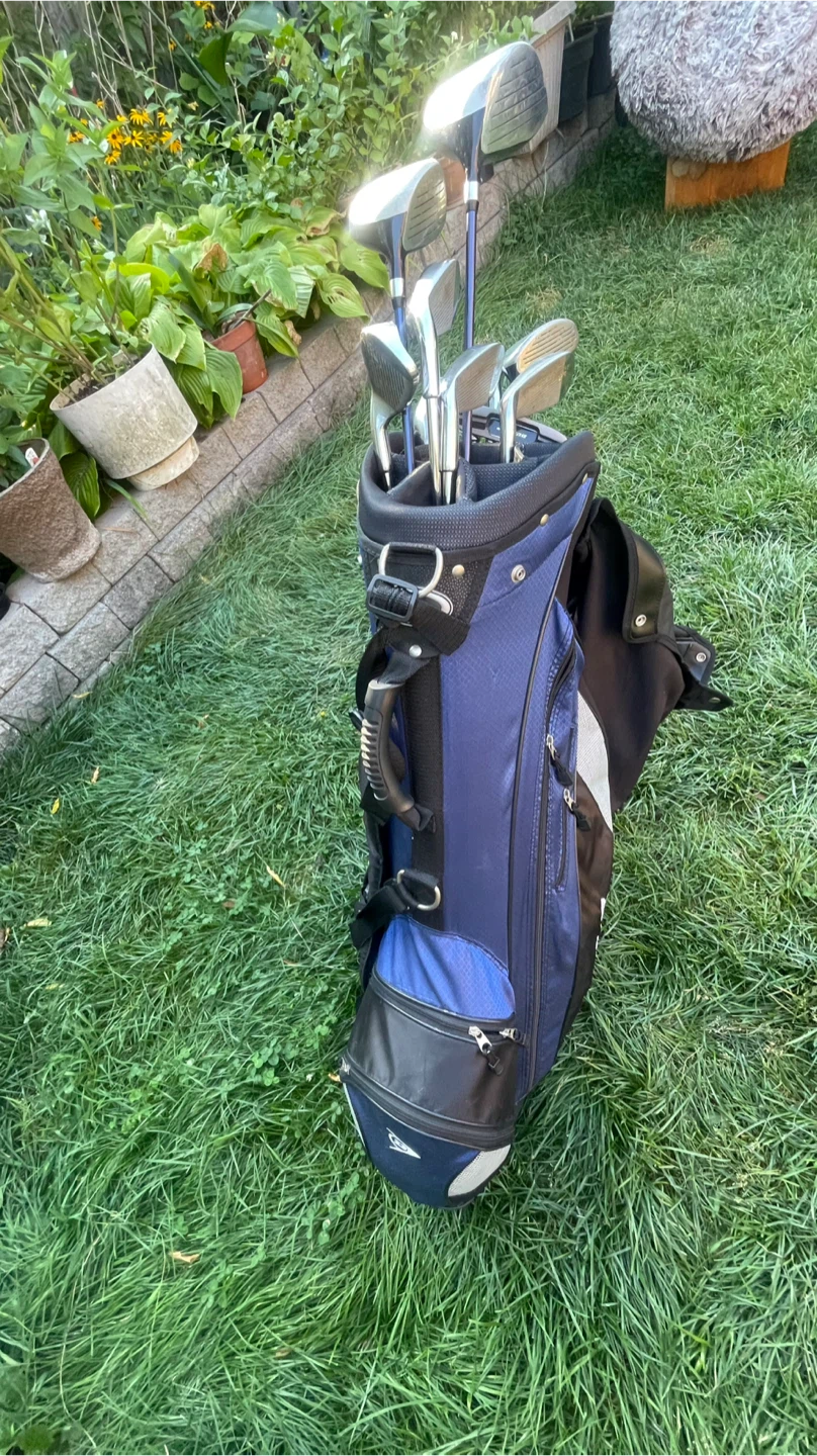 Dunlop golf club set with blue and black stand bag - photo 2