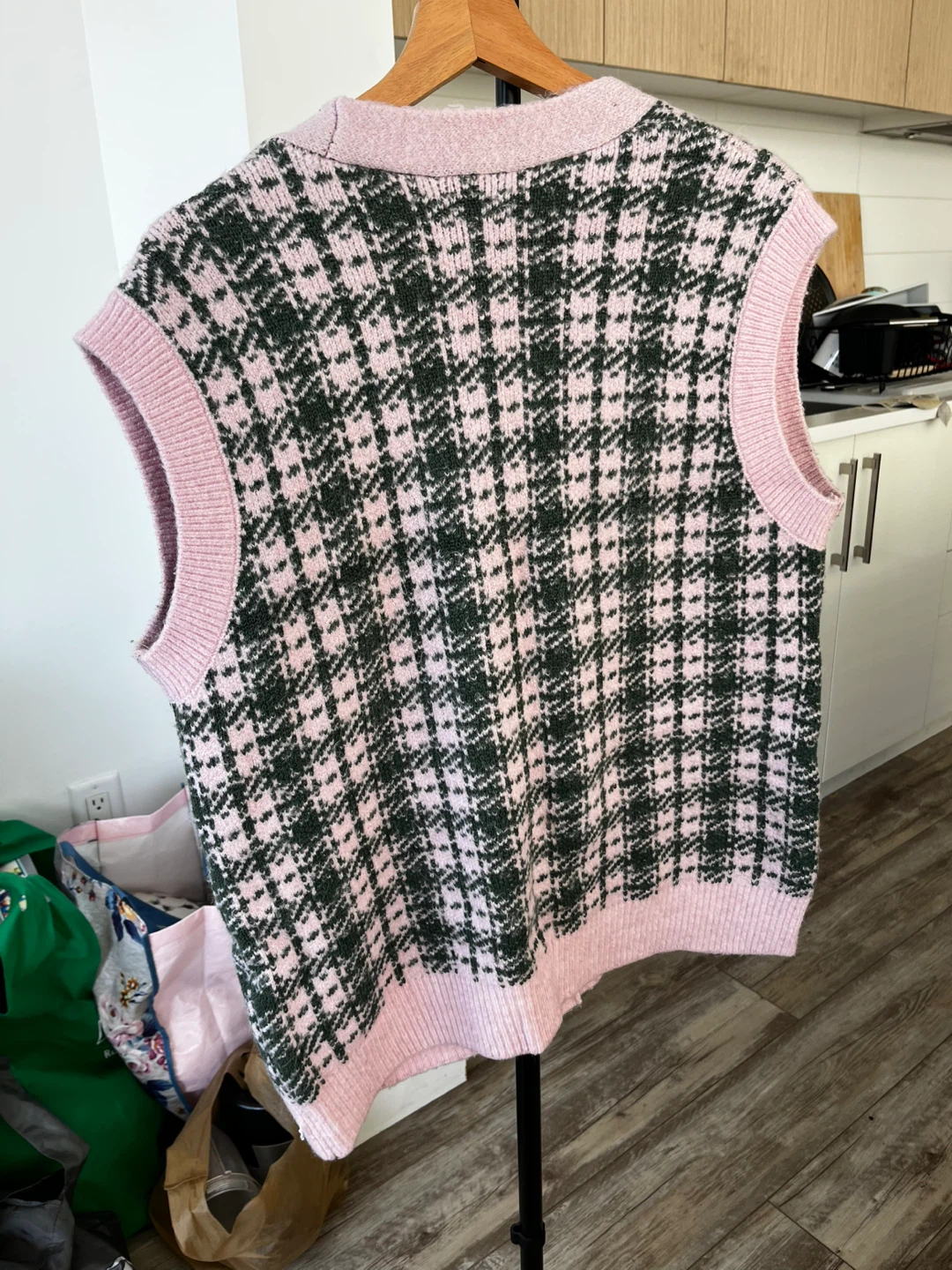 ZARA Houndstooth Knit Vest - photo 2