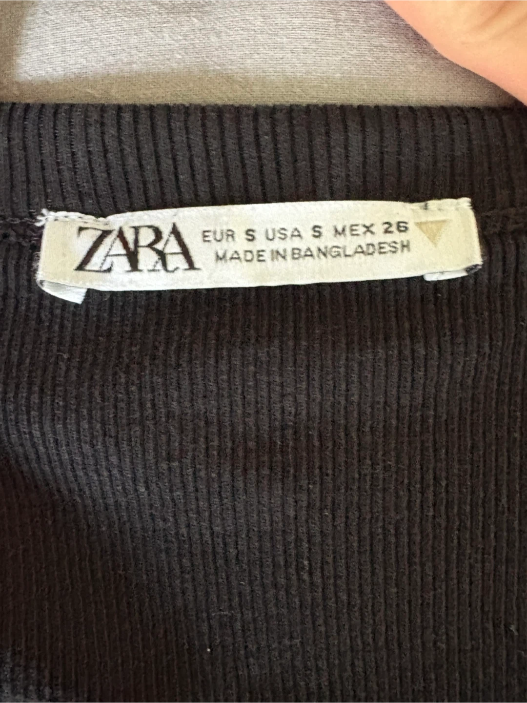 Zara Black Long Sleeve Top Size S - photo 2