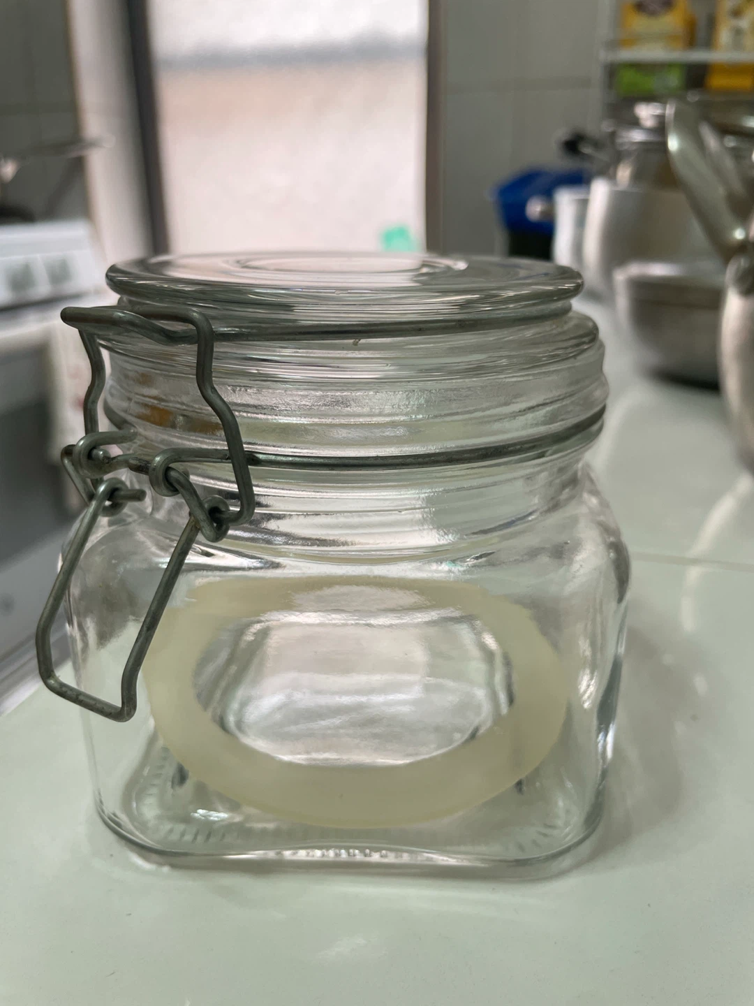 Clear Glass Airtight Storage Jar