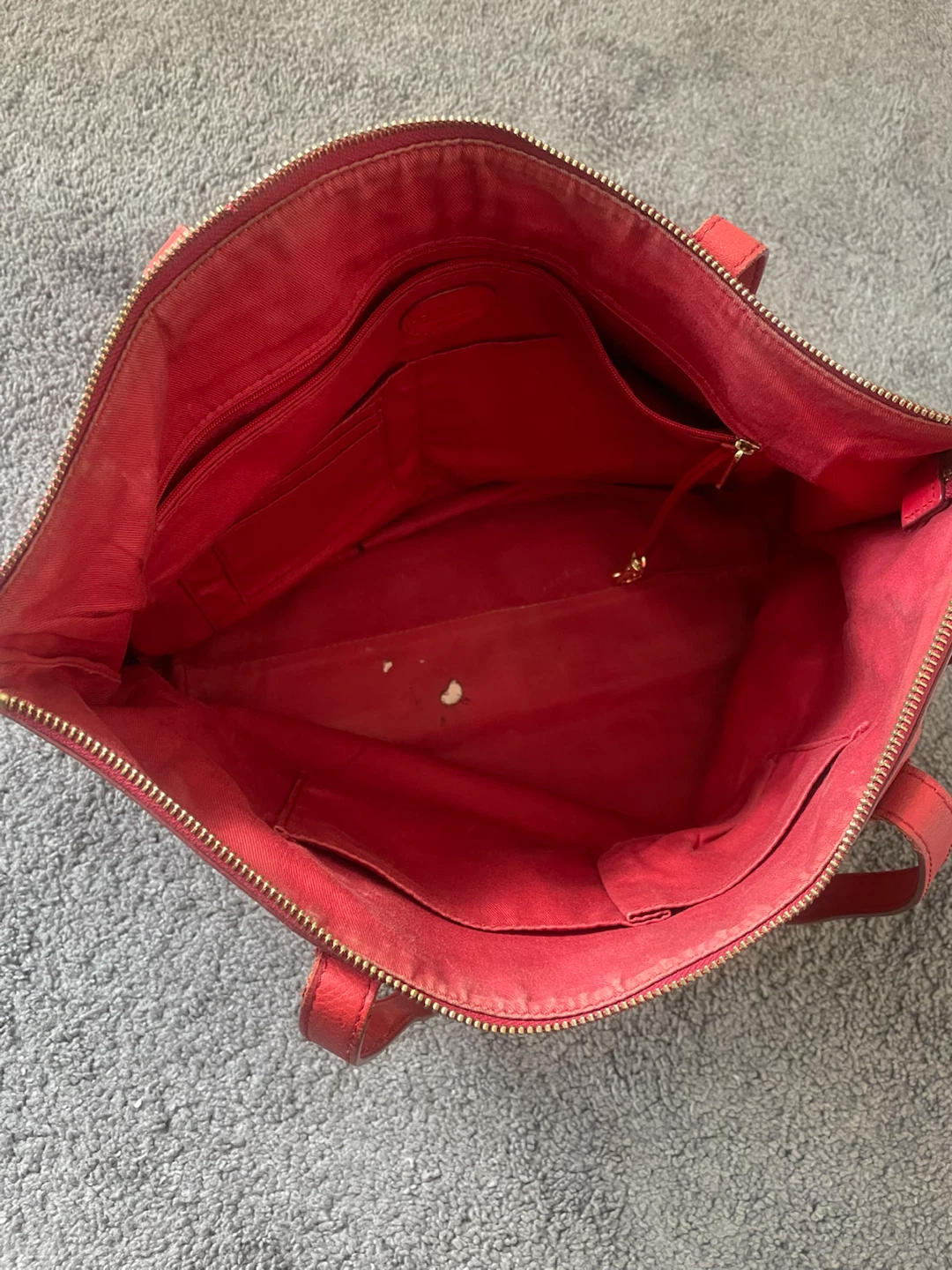 Fossil Red Leather Bag - photo 3