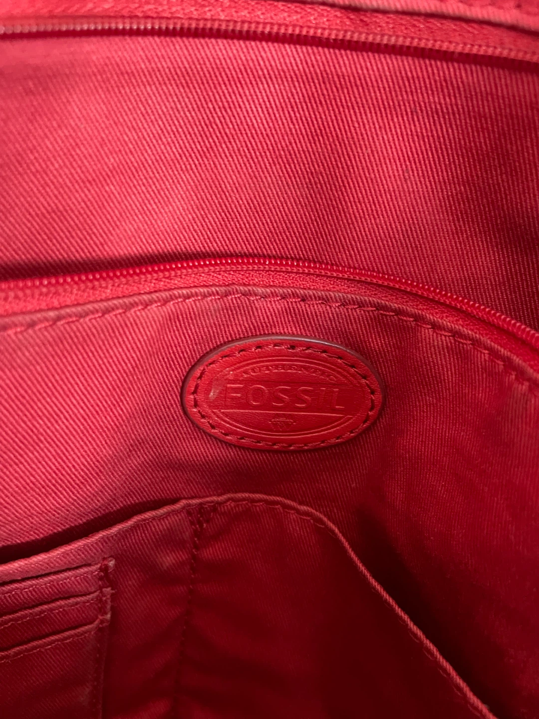 Fossil Red Leather Bag - photo 4