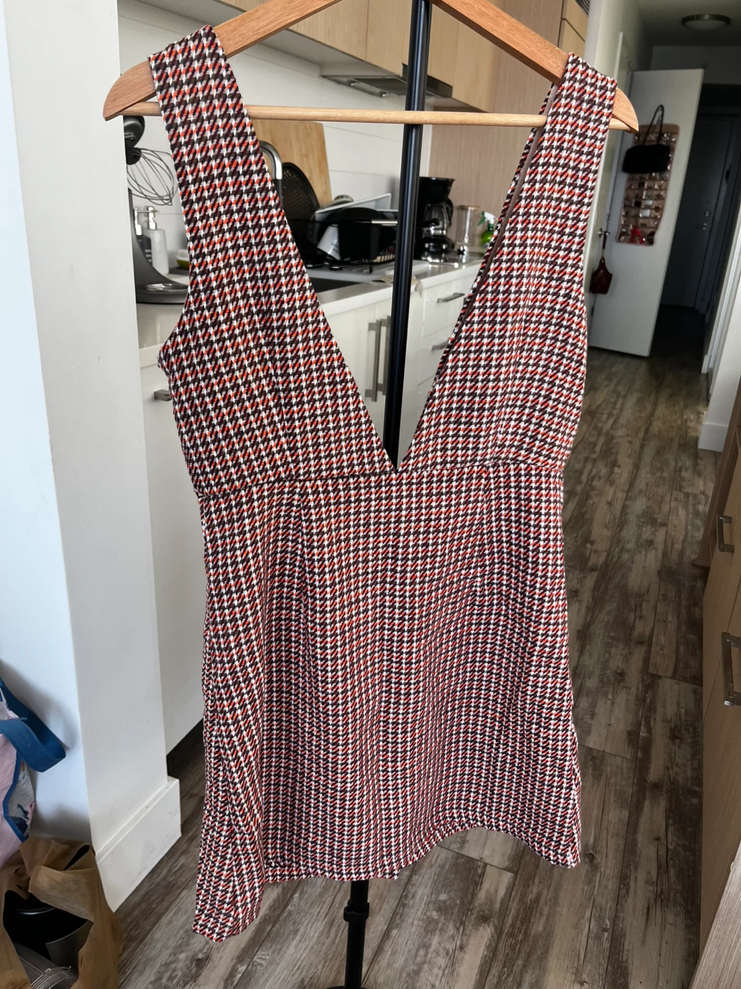 Houndstooth Pinafore Dress - photo 2