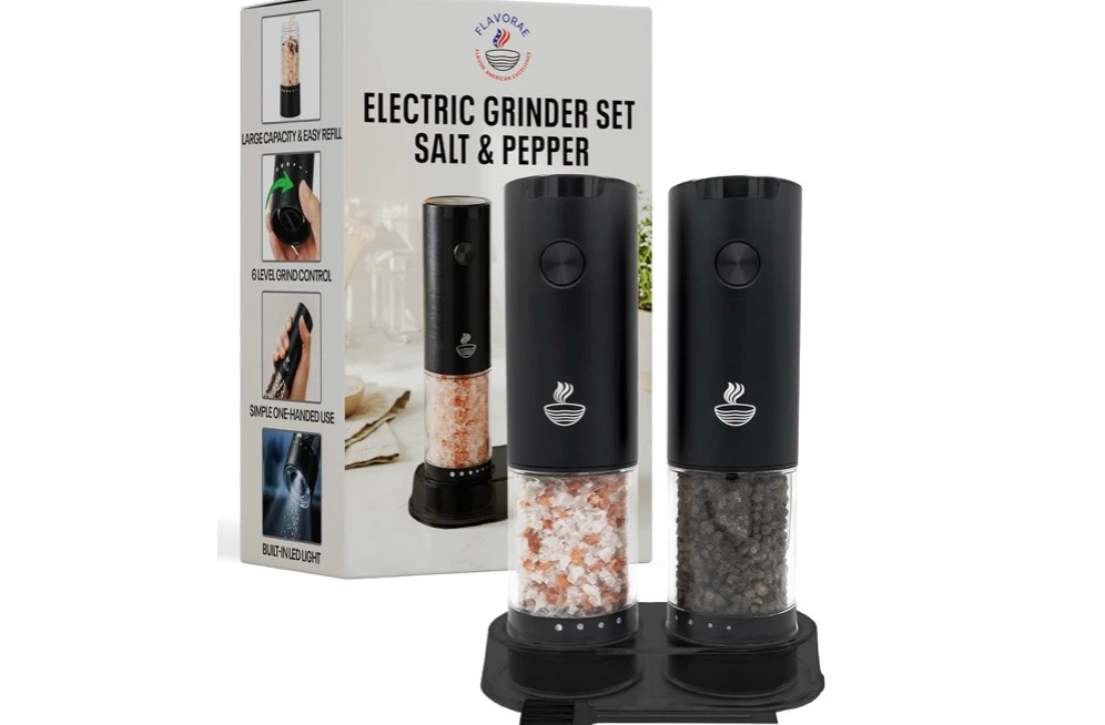 FlavoraE Electric Salt & Pepper Grinder Set