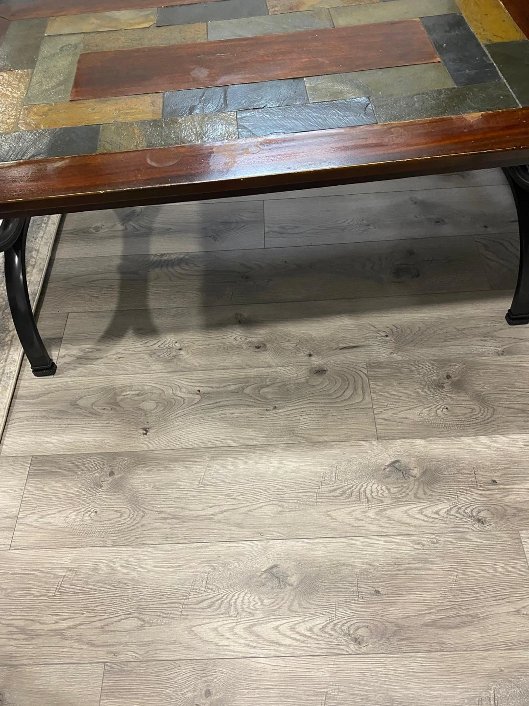 Coffee Table with Slate and Wood Inlay - photo 4