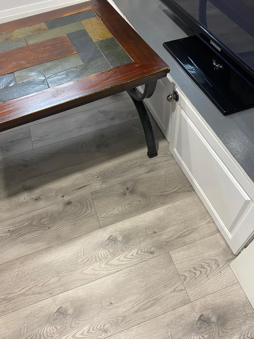 Coffee Table with Slate and Wood Inlay - photo 5