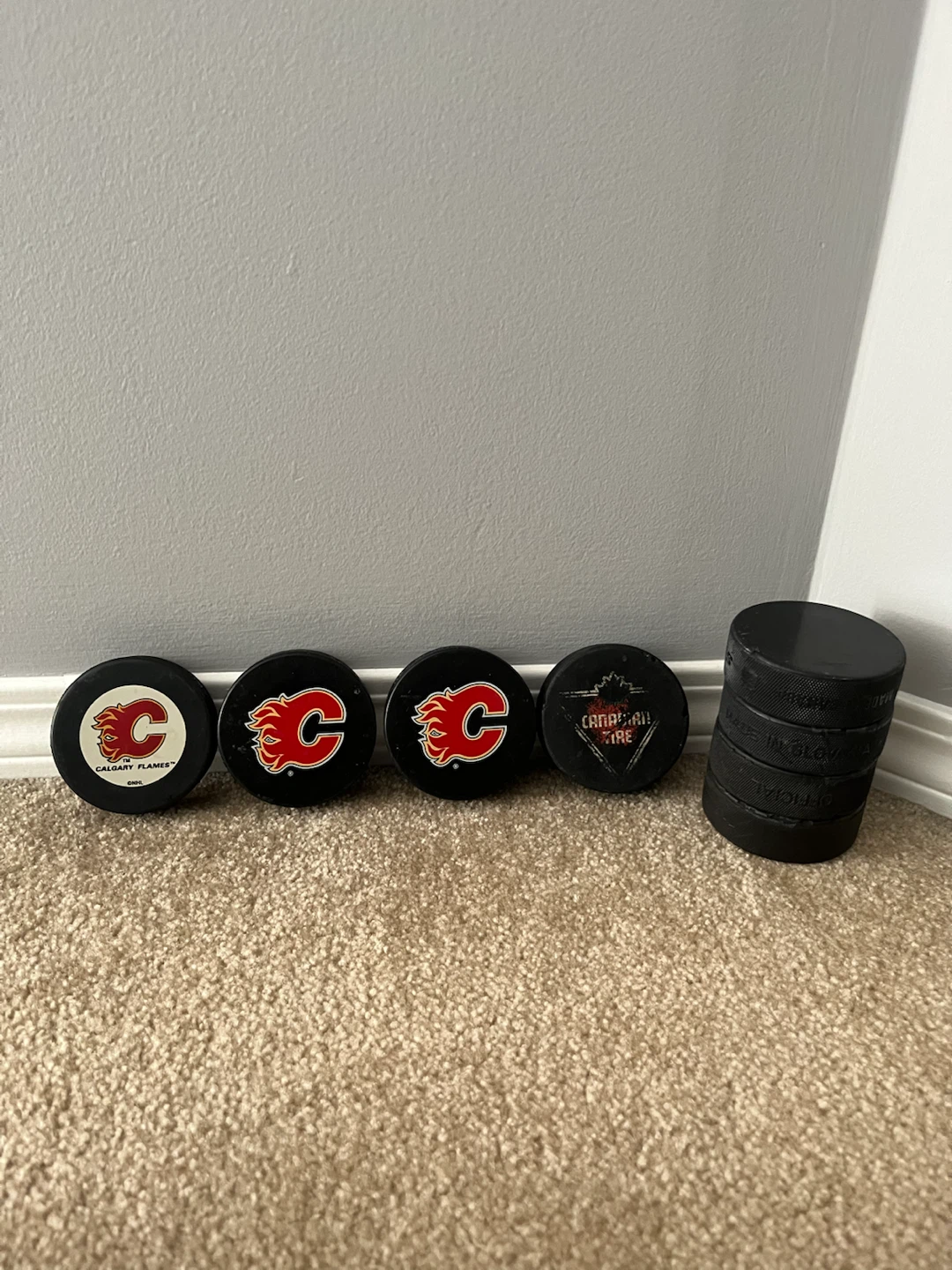 Game Used Warm-Up Pucks