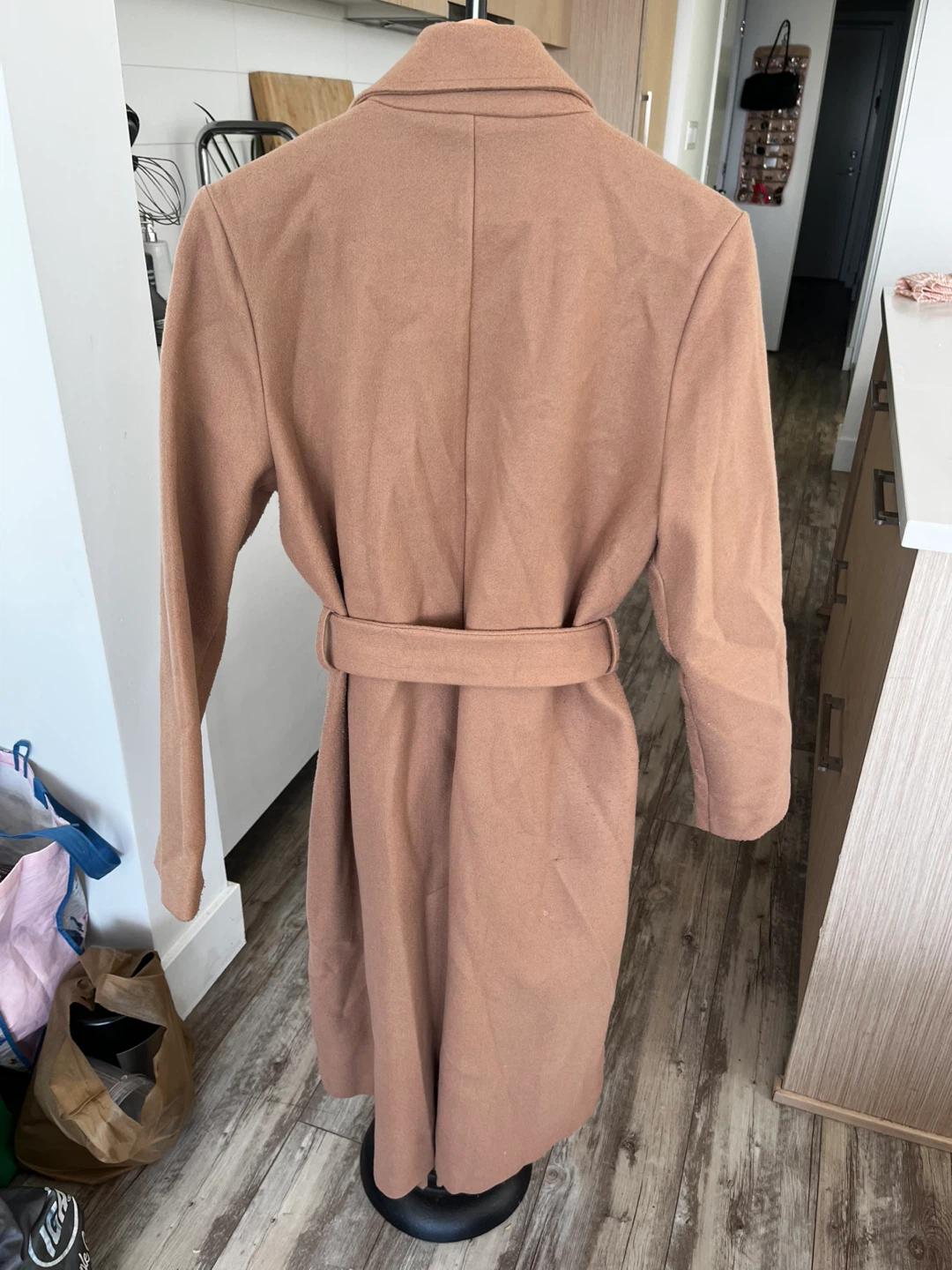 Beige Tie Waist Coat - photo 2