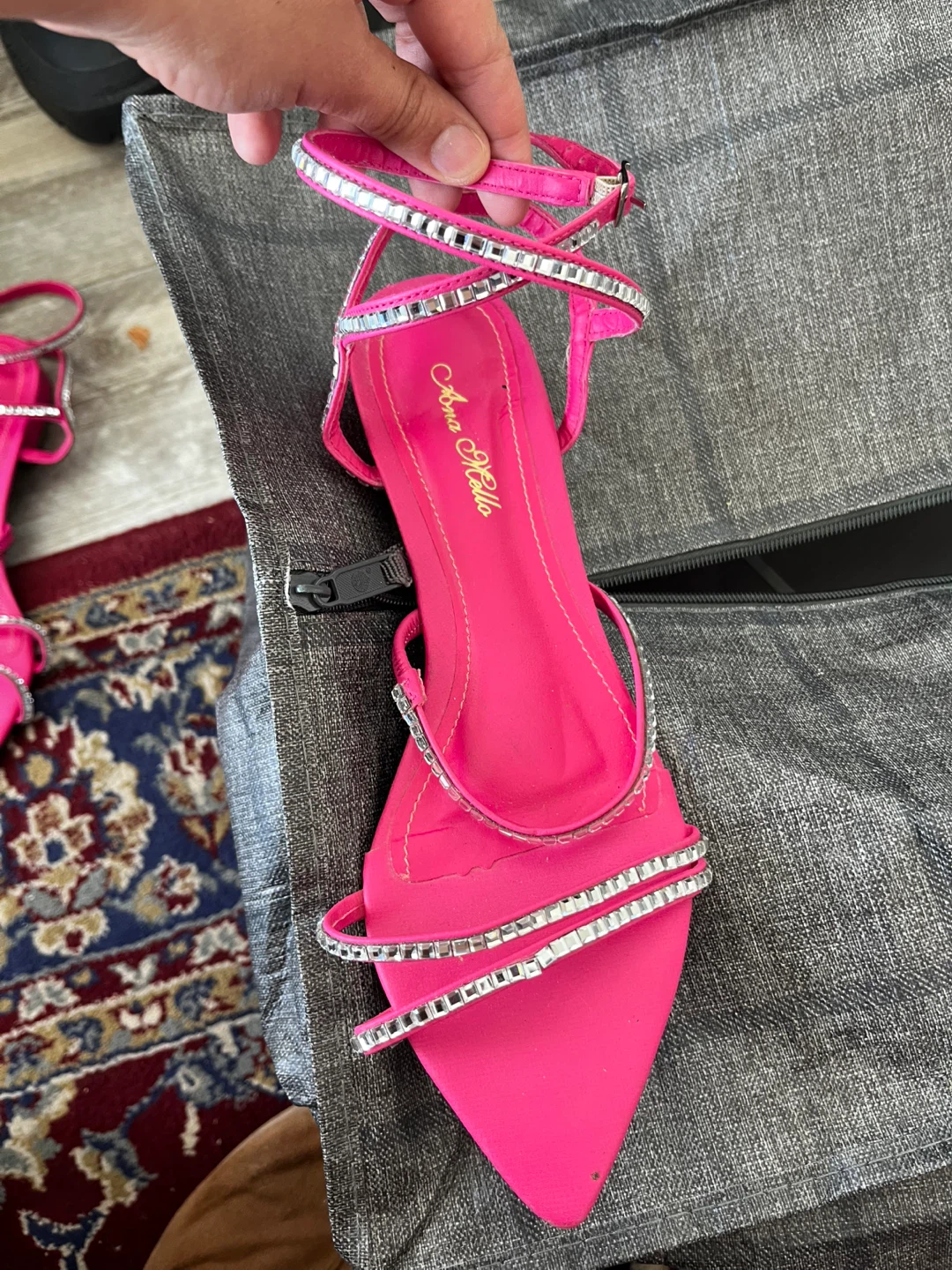 Ana Milena Pink Rhinestone Sandals - photo 2