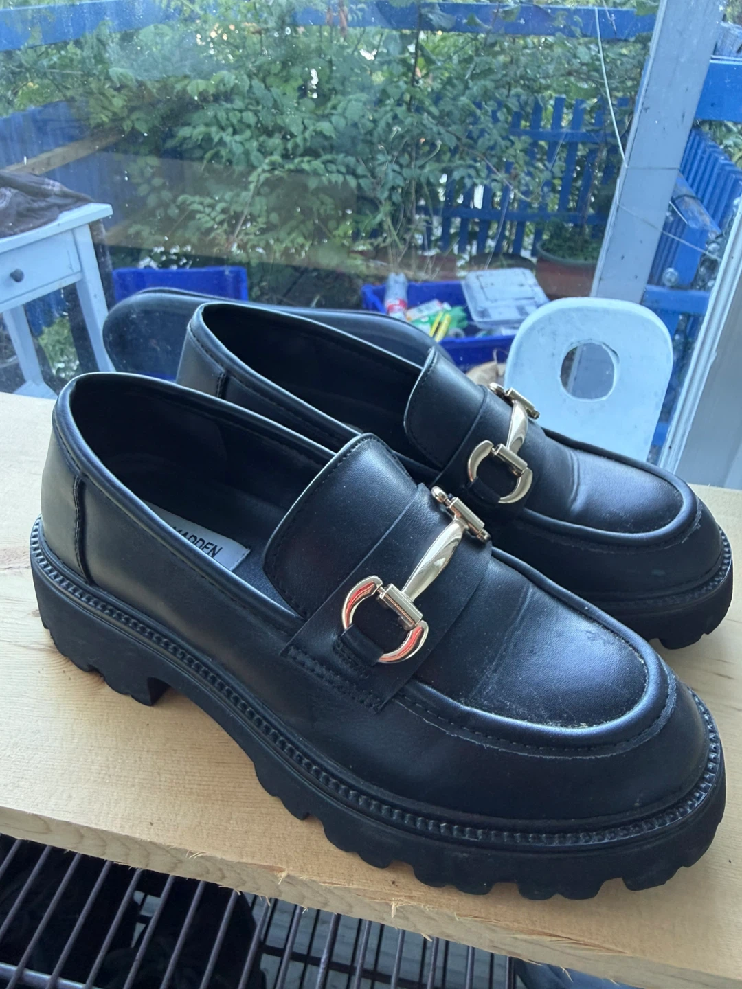 Steve Madden Black Loafers